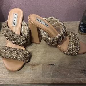 Steve Madden Women's Metallic Braided Heels
